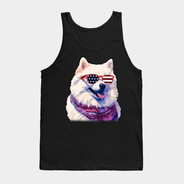 Pawsitively Pure Samoyed Vibes, Stylish Statement Tee Extravaganza Tank Top by Kevin Jones Art